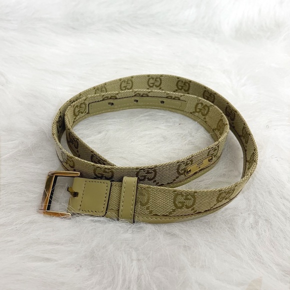 Gucci Authentic Vintage GG Canvas Monogram Belt S 60 - Picture 1 of 6